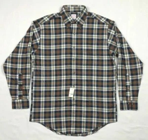 Brooks Brothers 346 camicia uomo media multicolore a quadri L/S con bottoni C9 - Foto 1 di 9
