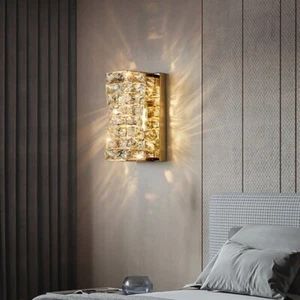 Bedroom Wall Lamp Indoor Wall Lights Home Wall Light Hallway Crystal Wall Sconce - Picture 1 of 6
