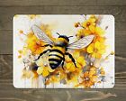 Bee Tempered Glass Cutting Board, 2 Size Choices, Personalized Kitchen Decor