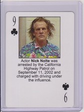 RARE 2003 STARZ BEHIND BARZ NICK NOLTE PLAYING CARD ~ MUG SHOT ~ 48 HOURS