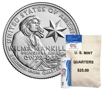 2022-P Wilma Mankiller American Woman Qtr 100 coin bag Direct from U.S. Mint - Image 1 of 2