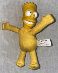 Vintage 1990s Bart Simpson Plush Toy with Plastic Head The Simpsons - FAST POST! - Picture 1 of 2
