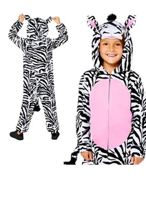 Amscan Zebra All in One Jumpsuit Kids Childs Fancy Dress Costume Book Day - Picture 1 of 1