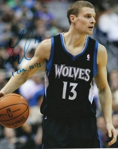 Luke Ridnour NBA Minnesota Timberwolves Auto Autogramm signed 8x10 Foto - Bild 1 von 1