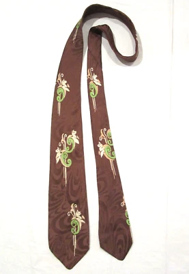 CORBATA CORBATA VINTAGE AÑOS 40 ART DECO BESTIA MÍTICA JACQUARD SEDA PEGASO NT25 Foto 1 de 4