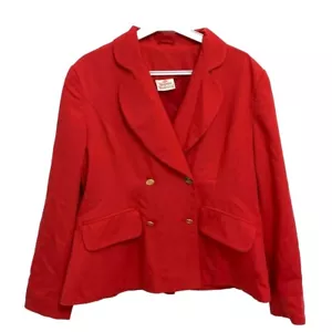VIVIENNE WESTWOOD Red Blazer Size 14 Long Sleeve Made In UK #Z11 - Picture 1 of 15