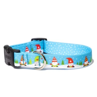 Collar para Perro Up Country, Diseño Deportivo, Gnomos de Navidad Hecho en EE. UU., S, L, XL, XXL Foto 1 de 2