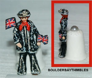 SHAPED THIMBELLES THIMBLE #05 'British Woman in Pants Suit' ENGLAND - Picture 1 of 6