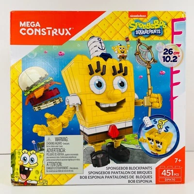 Mega Construx SpongeBob Blockpants SquarePants DPH70 NEW Sealed Mega Brands Inc. - Image 1 of 4