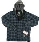 New Burton Dunmore Jacket!  Xl Porter Plaid (Black & Blue Plaid)  Removable Hood