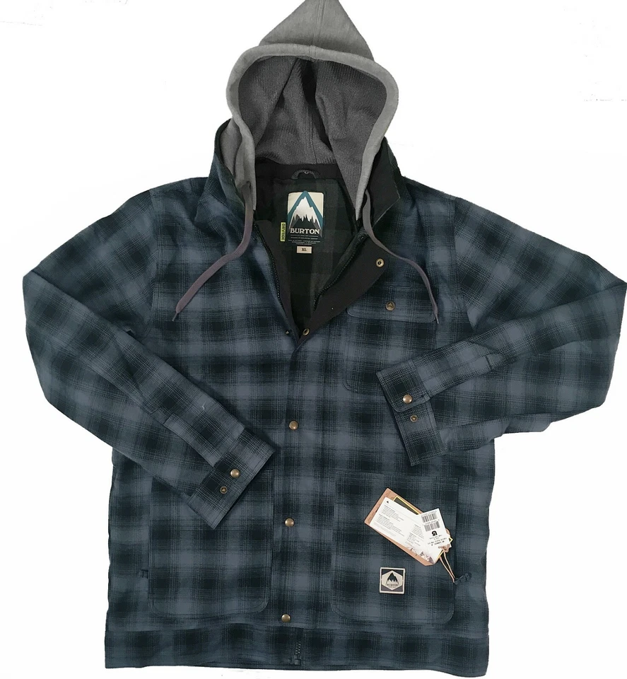 NEW Burton Dunmore Jacket!  XL Porter Plaid (Black & Blue Plaid)  Removable Hood - Image 1 of 1