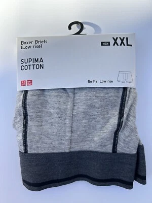 Новый с Ярлыками UNIQLO мужчин заниженной боксера трусы Supima хлопок - размер XXL серый без мухи - Изображение 1 из 2