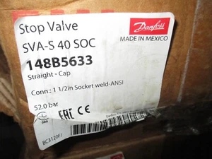 NUEVA VÁLVULA DE PARADA DANFOSS 148B5633 SVA-S 40 SOC 1-1/2"" ENCHUFE SOLDADURA ANSI - Imagen 1 de 8