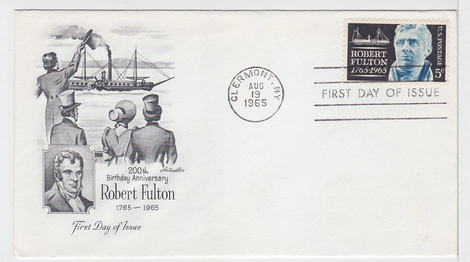 TurtlesTradingPost- Robert Fulton #1270 - 1965 - FDC Artmaster Cachet - Image 1 of 1