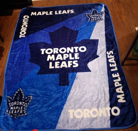 NHL Toronto Maple Leafs Large Luxury Blanket 76 inches x 60 inches Cover