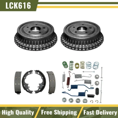 Tambores de freno traseros y zapatas de freno kit de resorte de hardware para Chevrolet Nova 1975-1977 Foto 1 de 4