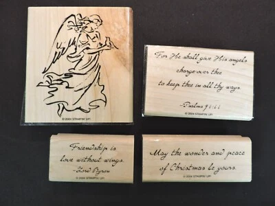Stampin' Up! Juego de 4 estampillas On Angel Wings 2004 - Usado en excelente estado - ¡¡Limpio!!! Foto 1 de 4