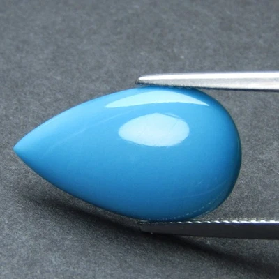5.84Cts Natural Turquoise Pear Cabochon 20x12.2x3.8mm Gemstone From Arizona - Image 1 of 4