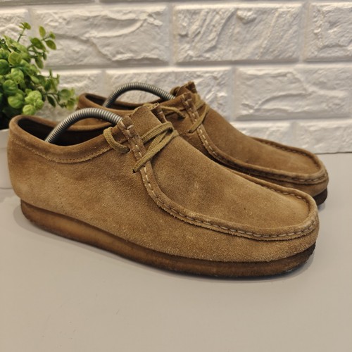 Scarpe casual Clarks Wallabies originali marroni da uomo taglia 9 5 UK EU44