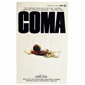 Coma 1977 Movie Tie-In First Printing Signet Paperback Michael Douglas Rip Torn - Imagen 1 de 4