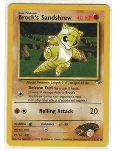 Titel: Brock’s Sandshrew 71/132 LP – Gym Challenge Pokémon Karte – Lightly Played - Bild 1 von 2