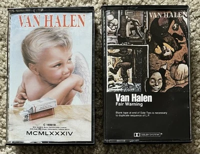 VAN HALEN - 1984 + Fair Warning CASSETTE Tape Lot x2 Warner Bros * /EXCELLENT - Image 1 of 4