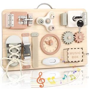 Joyreal Pannello Sensoriale Bambini Montessori Legno Busy Board Giochi - Foto 1 di 24