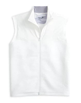NEW JOHNNIE-O WHITE CULBERTSON PERFORMANCE MIXED MEDIA GOLF VEST JACKET SZ L - Image 1 of 4