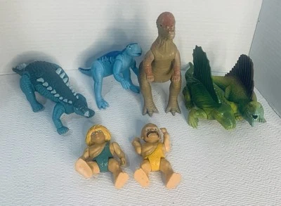 Lote De 7 Figuras De Juguete Playskool 1987 De Colección Definitely Dinosaurs Foto 1 de 3