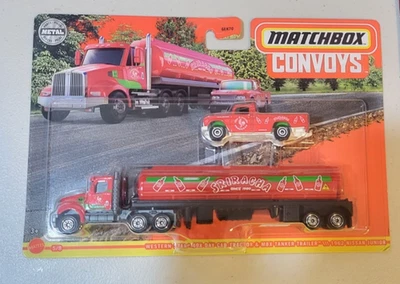Matchbox CONVOYS Western Star Day Cab / Tanker & '62 Nissan Jr. 2021 SRIRACHA - Image 1 of 2