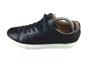 Greats The Royale Shoes Sneakers Mens Sz 9.5 Black White Leather Lace Up Italy - Picture 1 of 15