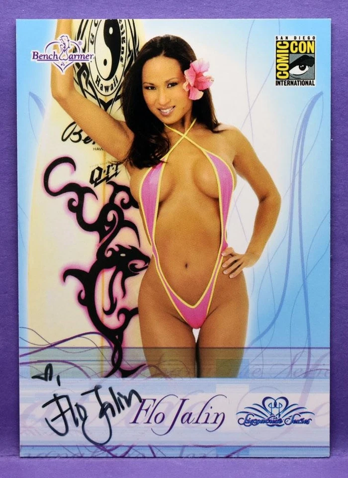 BenchWarmer 2008 San Diego Comic Con Flo Jalin Authentic Autograph Commem. Card - Image 1 of 2