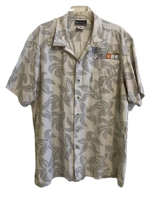 Camisa Columbia Para Hombres XXL Tostada Hawaiana ESPN Exterior Costa Rica Logo Bordado Foto 1 de 4