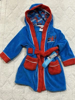 Marvel Spider-Man для мальчиков халат размер 3 с капюшоном халат новый - Изображение 1 из 4
