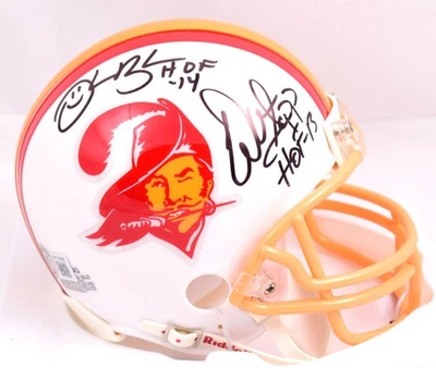 Warren Sapp D. Brooks Signed Buccaneers 76-96 Mini Helmet w/HOF-Beckett W Holo - Image 1 of 4