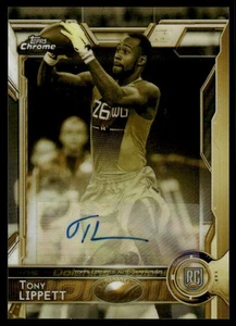 2015 Topps Chrome Rookies Gold Sepia Refractor /100 Tony Lippett Rookie Auto RC - Picture 1 of 2