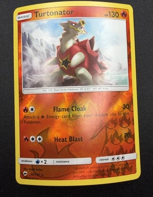 Turtonator 26/147 Reverse Holo – Burning Shadows – Near Mint NM – Pokemon TCG - Image 1 of 3