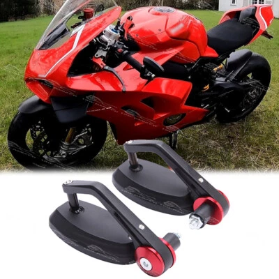 红色摩托车 7/8 英寸杆端后视镜适用于杜卡迪 Panigale 1199 1299 V4S — 第 1/4 张图片