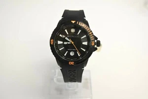 Reloj de buceo Wenger GST negro goma 300M zafiro suizo 78275 $400 - Imagen 1 de 5