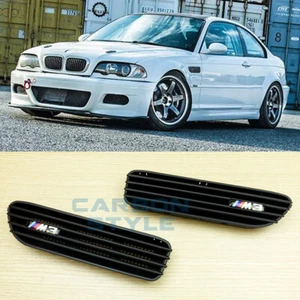 Cubierta de guardabarros lateral M3 de repuesto negra mate 2001-2006 ajuste BMW E46 M3 - Imagen 1 de 6