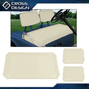 3x Fundas de asiento delanteras de cuero blancas Club Car aptas para carro de golf DS PRE-2000 82-00 - Imagen 1 de 12
