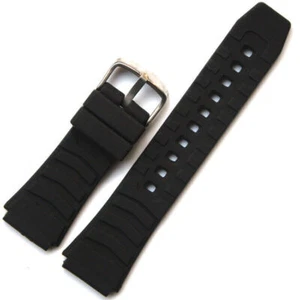 Watchband Rubber Silicone Black for Casio PRG-80 PRW-1000 PRW-1100 PAG-80 Strap - Picture 1 of 3