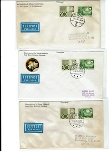APOLLO 13 Space April 1970 Tracking Stations 3 Covers: DENMARK !! - Picture 1 of 2