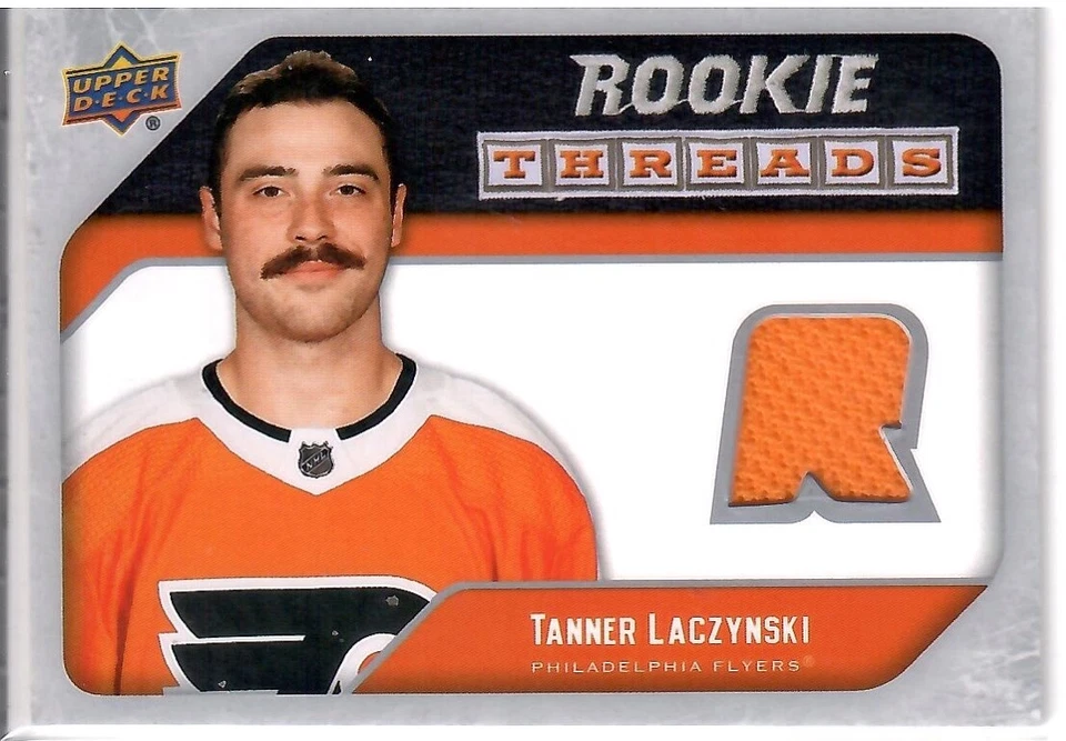 2021-22 Upper Deck Series 2 Rookie Threads 05-06 Retro #RT-TL Tanner Laczynski  - Image 1 of 1