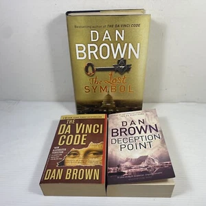 3 Lot Dan Brown - The Da Vinci Code, The Lost Symbol, Deception Point Thriller - Picture 1 of 10