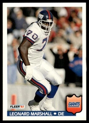 1992 Fleer #297 Leonard Marshall New York Giants - Image 1 of 2