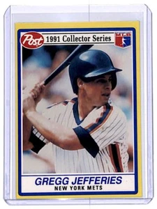 1991 Post Cereal Gregg Jefferies New York Mets #9 - Picture 1 of 2