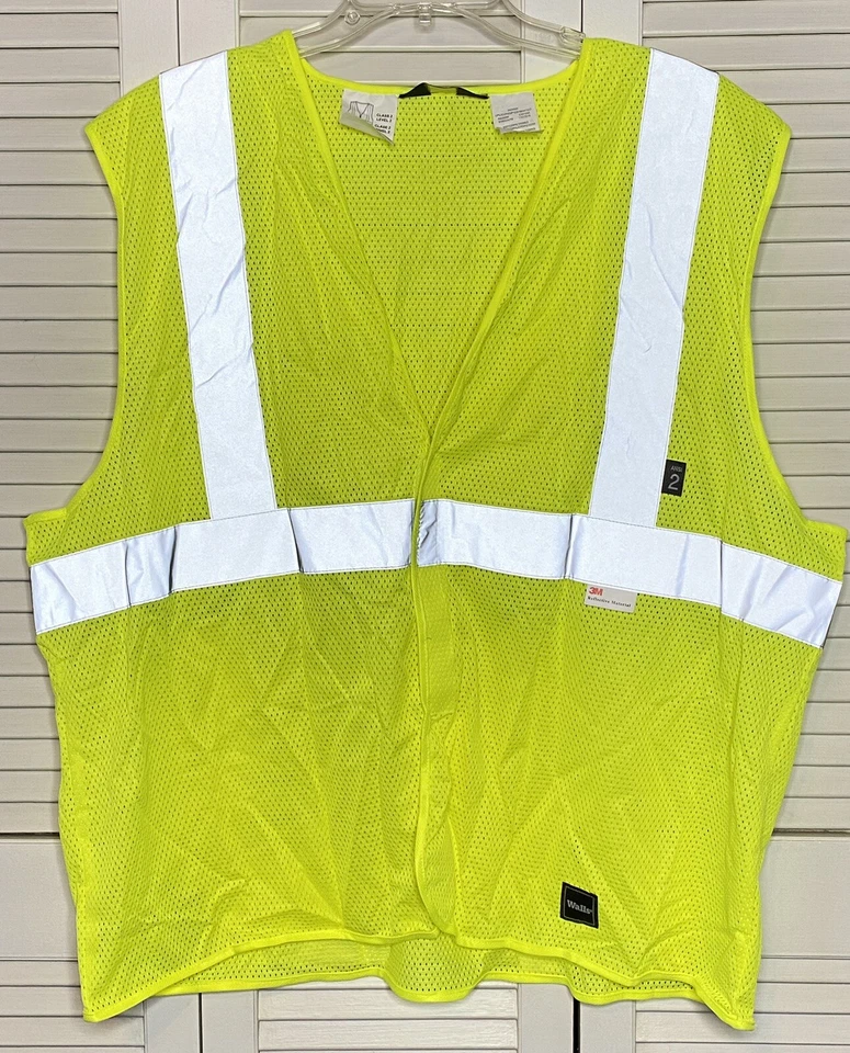 New Walls Mens Hi-Vis Yellow Reflective Safety Vest ANSI 2, Sz XL, Construction - Image 1 of 4