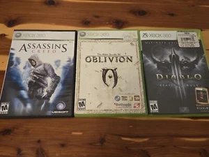Diablo 3 Reaper of Souls - Oblivion - Assassins Creed 1 - Xbox 360 Lot - Tested! - Picture 1 of 5