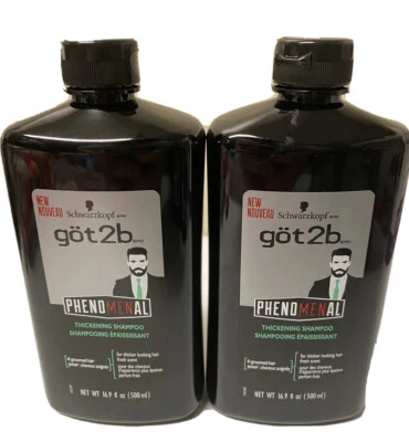 Lot of 2 Got2b Phenomenal Thickening Shampoo Mens 16.9 oz Schwarzkopf - Image 1 of 2
